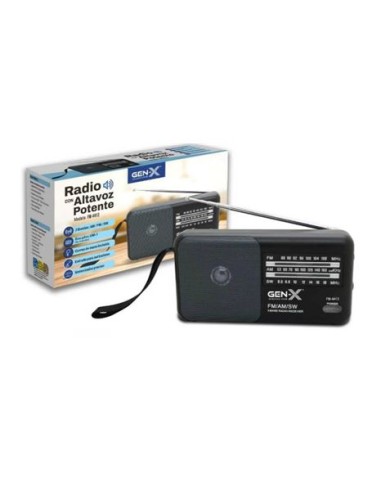 RADIO PORTATIL CLASICA SW/AM/FM ANALOGICA NEGRA FM-4413 GEN-X
