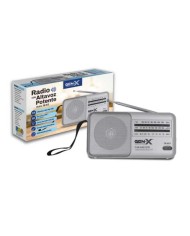 RADIO PORTATIL CLASICA SW/AM/FM ANALOGICA PLATA FM-4413 GEN-X