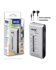 TRANSITOR PORTATIL AM/FM ANALOGICA PLATA FM-4412 GEN-X