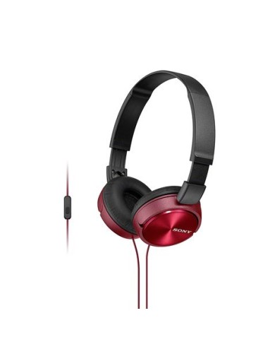 AURICULAR DIADEMA PLEGABLE CON MICRÓFONO ROJO SONY