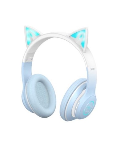 AURICULARES DIADEMA BLUETOOTH BE38 CATS AZUL XO