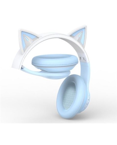 AURICULARES DIADEMA BLUETOOTH BE38 CATS AZUL XO