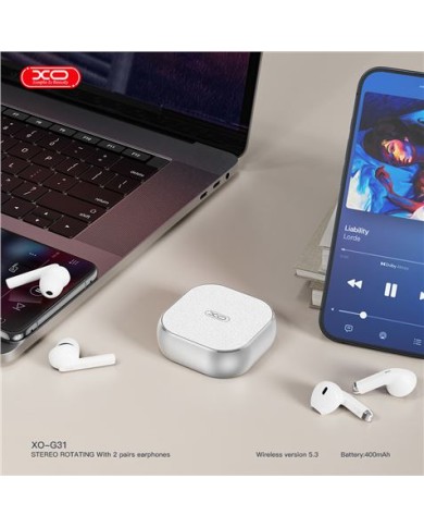 AURICULARES TWS BLUETOOTH G31 CON 4 AURICULARES XO