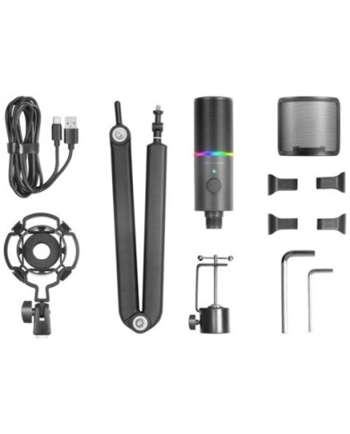 MICROFONO MMIC-XT NEGRO | BRAZO REGULABLE | RGB | ACCESORIOS | MARS GAMING
