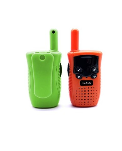 PACK 2 WALKIE TALKIE MXWT-100 VERDE NARANJA MAXLIFE