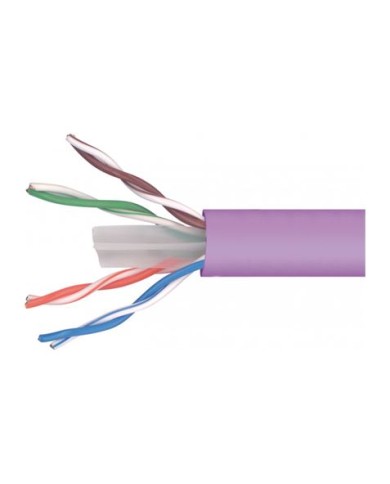 BOBINA 305 METROSCABLE UTP CAT6 RIGIDO CCA FCA LSFH VIOLETA TELEVES