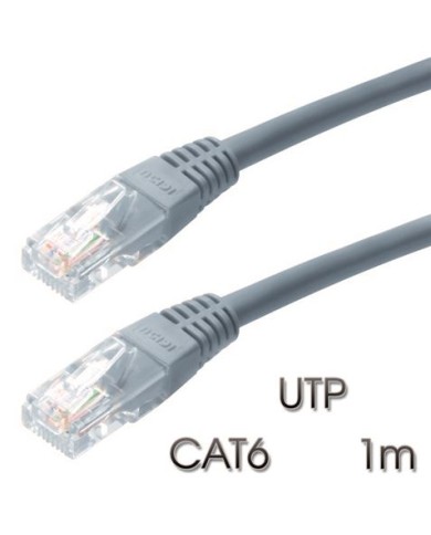 CABLE DE RED UTP CAT 6 1M GRIS CLARO CROMAD