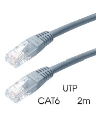 CABLE DE RED UTP CAT 6 2M GRIS CLARO CROMAD