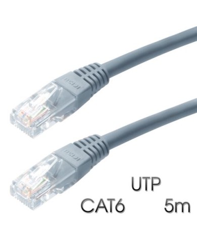CABLE DE RED UTP CAT 6 5M GRIS CLARO CROMAD