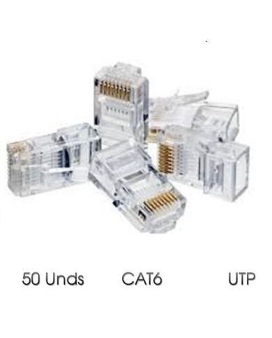 PAQUETE 50 CONECTORES RJ45 CAT6 UTP CROMAD