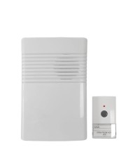 TIMBRE SIN HILOS PULSADOR Y RECEPTOR A PILAS (ALCANCE 50 METROS)
