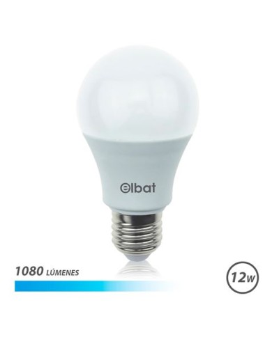 BOMBILLA LED A60 | 12W | 1080LM | E27 | LUZ FRIA | ELBAT