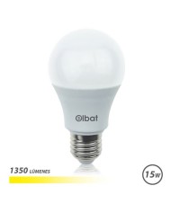 BOMBILLA LED A60 | 15W | 1350LM | E27 | LUZ CALIDA | ELBAT