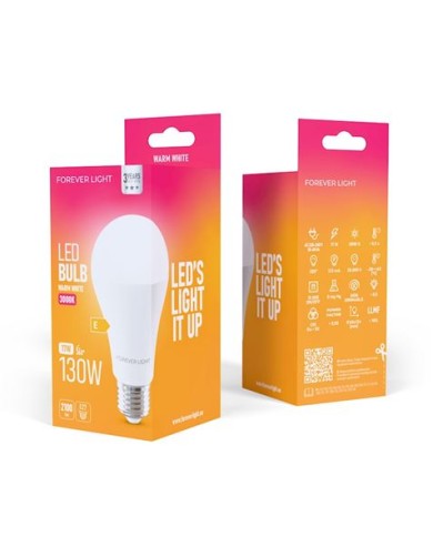 BOMBILLA LED A65 | 17W | 2100LM | E27 | LUZ CALIDA | FOREVER