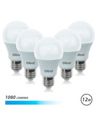 PACK 5 BOMBILLAS LED A60 | 12W | 1080LM | E27 | LUZ FRIA | ELBAT