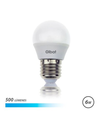 BOMBILLA LED G45 | 6W | 500LM | E27 | LUZ FRIA | ELBAT