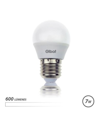 BOMBILLA LED G45 | 7W | 600LM | E27 | LUZ BLANCA | ELBAT
