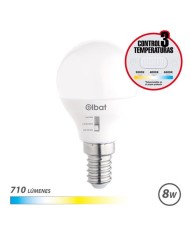 BOMBILLA LED G45 | 8W | 710LM | E14 | LUZ CALIDA/BLANCA/FRIA | ELBAT