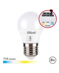 BOMBILLA LED G45 | 8W | 710LM | E27 | LUZ CALIDA/BLANCA/FRIA | ELBAT