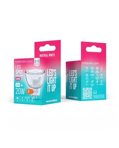 BOMBILLA LED G4 MR 11 2.2W 12V 195LUMEN LUZ BLANCA FOREVER