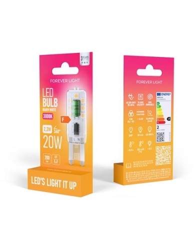 BOMBILLA LED G9 2.2W 200 LUMEN LUZ CALIDA FOREVER