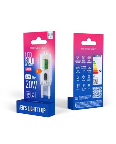 BOMBILLA LED G9 2.2W 200 LUMEN LUZ FRIA FOREVER