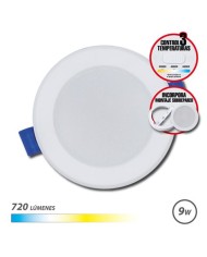 DOWNLIGHT CIRCULAR 9W | 720LM SELECTOR 3 TEMPERATURAS + SOBREPARED ELBAT