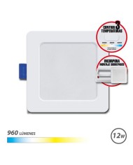 DOWNLIGHT CUADRADO 12W | 960LM SELECTOR 3 TEMPERATURAS + SOBREPARED ELBAT
