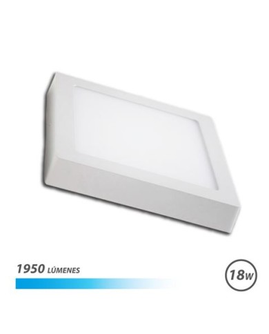 DOWNLIGHT CUADRADO SOBRE PARED LED 18W 1950LM LUZ FRIA ELBAT