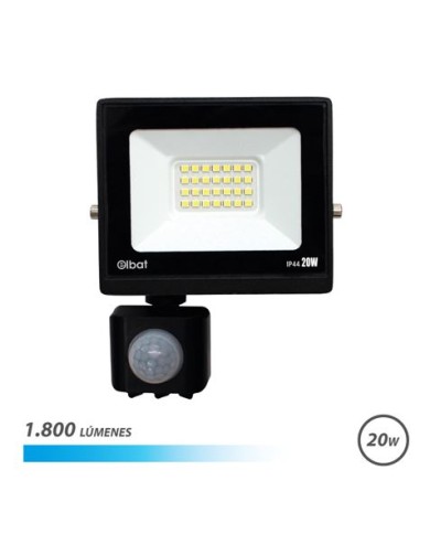 FOCO LED SERIE SLIM 20W CON SENSOR | 1800LM | 6500K ELBAT