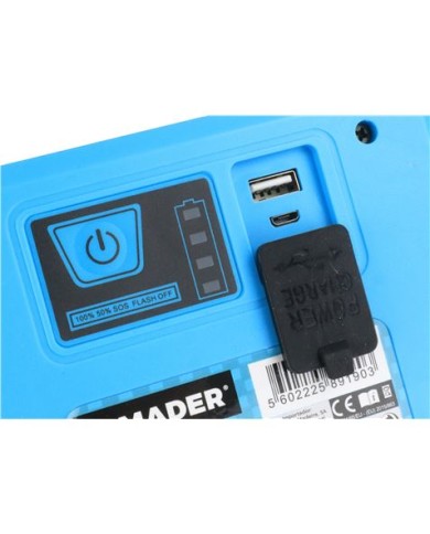 FOCO LED BATERÍA 20W CON SOPORTE PLEGABLE MADER