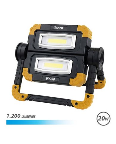 FOCO LED RECARGABLE 20W 1200LM LUZ FRIA ELBAT