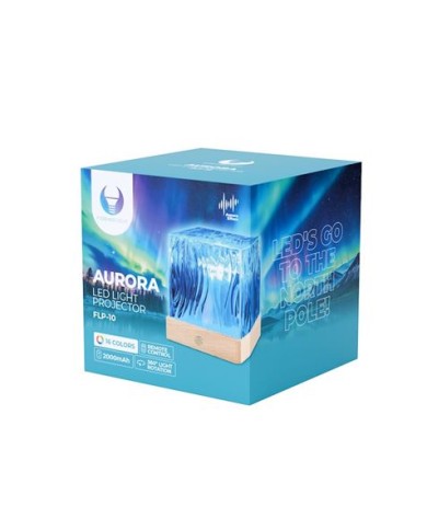 LAMPARA PROYECTOR CON LUZ EFECTO AURA 16 COLORES Y MANDO A DISTANCIA