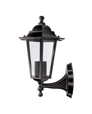 FAROL METALICO EXTERIOR ZURICH E27 60W SIN BOMBILLA NEGRO