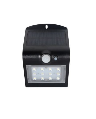 APLIQUE LED SOLAR 1.5W 220LM DOBLE ILUMINACIÓN NEGRO ELBAT
