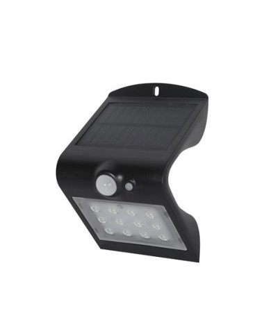 APLIQUE LED SOLAR 1.5W 220LM DOBLE ILUMINACIÓN NEGRO ELBAT