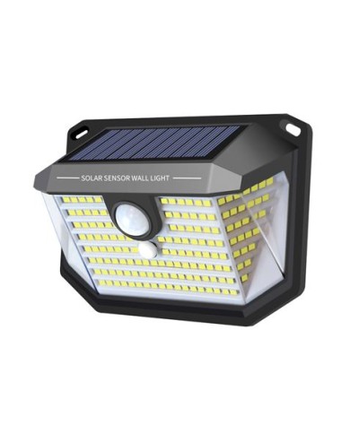 APLIQUE LED SOLAR 150LM ILUMINACIÓN 3 CARAS NEGRO ELBAT