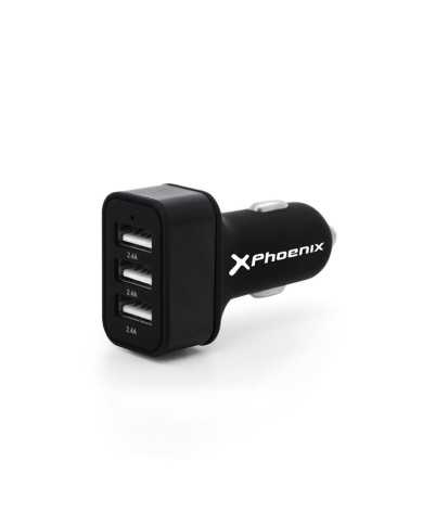 CARGADOR COCHE SMARTPHONE PHOENIX 5V 3x USB 7.2A