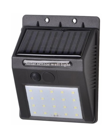 APLIQUE LED SOLAR 30LM NEGRO ELBAT