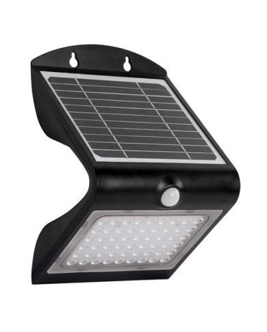 APLIQUE LED SOLAR 4W 500LM DOBLE ILUMINACIÓN NEGRO ELBAT