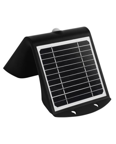 APLIQUE LED SOLAR 4W 500LM DOBLE ILUMINACIÓN NEGRO ELBAT