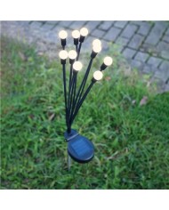 ESTACA SOLAR CON 10 LEDS LUZ CALIDA FOREVER