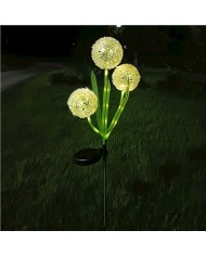 ESTACA SOLAR DECORATIVA FLORES REDONDAS JARDIN 75CM