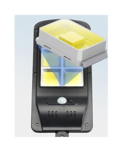 FAROLA LED COB SOLAR 4500LM + SENSOR + MANDO ELBAT