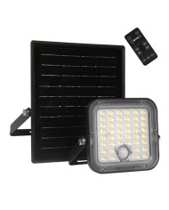 FOCO LED SOLAR 10W 1500LM CON SENSOR + MANDO + CCT 3000K/6000K ELBAT