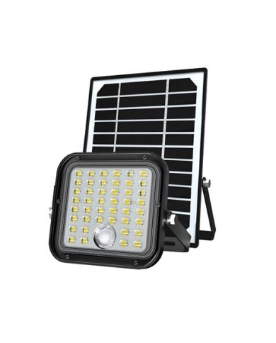 FOCO LED SOLAR 10W 1500LM CON SENSOR + MANDO ELBAT