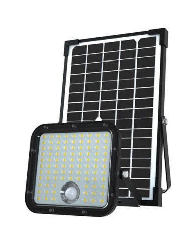 FOCO LED SOLAR 30W 4800LM CON SENSOR + MANDO ELBAT