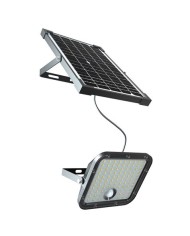 FOCO LED SOLAR 30W 4800LM CON SENSOR + MANDO ELBAT
