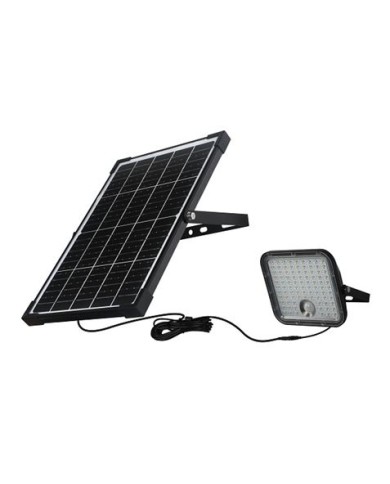 FOCO LED SOLAR 30W 4800LM CON SENSOR + MANDO ELBAT