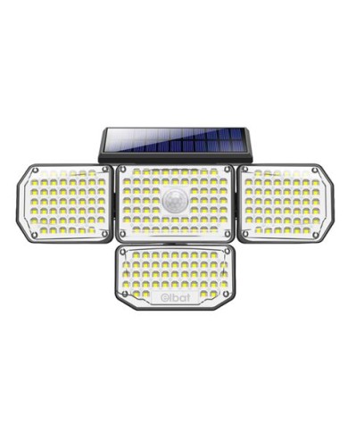 FOCO SOLAR CUÁDRUPLE CON SENSOR 430LM ELBAT